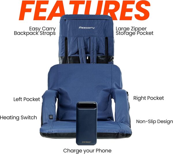 extra wide heated stadium seats for bleachers